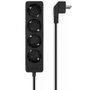 Aisens Regleta de 4 Tomas con Cable de 1,4 m, Negro